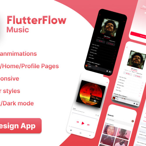 Revolutionize Your Experience with Animated FlutterFlow Music: A Clean, Redesigned Apple Music Template for iOS and Android