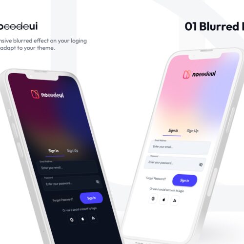 Optimized Blurred Shapes Authentication Page: Your Premier Login Solution for Android, iOS16, and Web – Sign In, Sign Up, and Create Account