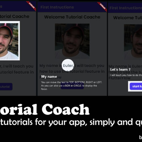 Introduction screen of Tutorial Coach app featuring a welcome message and user name input for personalized tutorials.