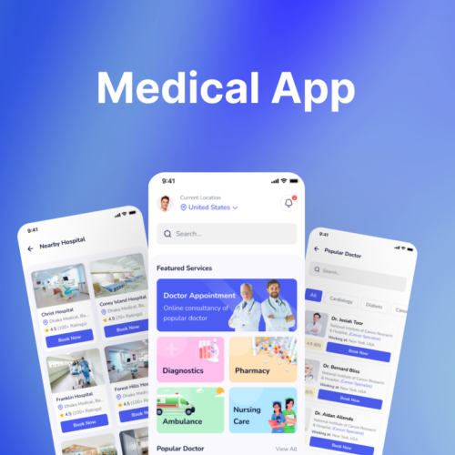 Customizable Medical App UI Kit: Multi-channel Doctor Appointments, Healthcare Reminders, and Personalized Health Experiences for Android & iOS – Flutterflow Marketplace