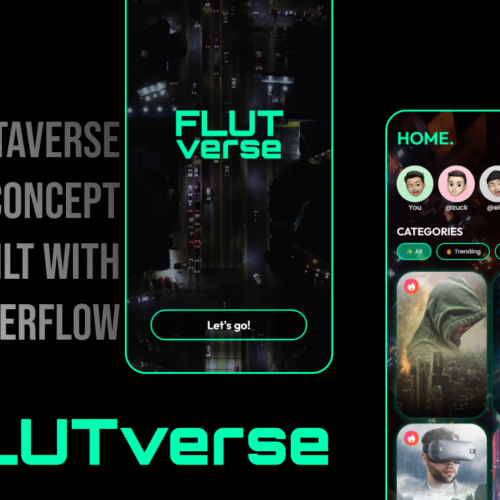 FLUTVERSE: The Ultimate 3D AR/VR Metaverse App Concept for Android & iOS – Revolutionizing Entertainment through FlutterFlowTurns2 Contest