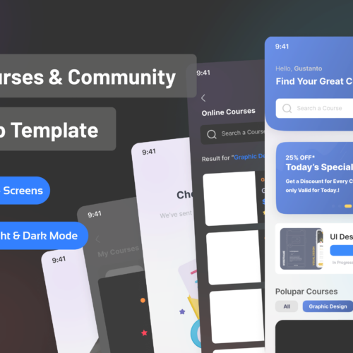 Interactive Learning & Community UI App Template: Master Online Education through Virtual Classroom Webinars, Course Management & Digital Learning on Android and iOS