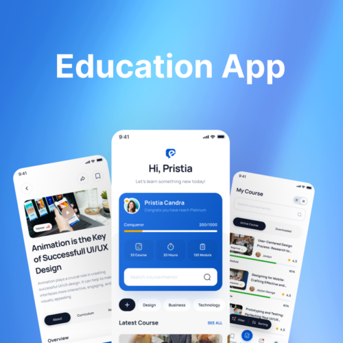 Versatile Online Learning Experience: Ignite Your Learning Journey with Our UI KIT – Detailed Screens, Secure Payment, and Personalized Learning Apps for Android & iOS