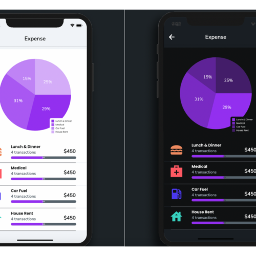 Cutting-Edge Expense Page: Customizable Templates for Android and iOS Platforms