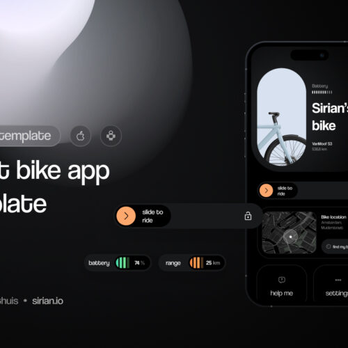 Sirian Smart Bike App Template: Smooth Transition, Clean Design for Android & iOS – Custom Bike App Component