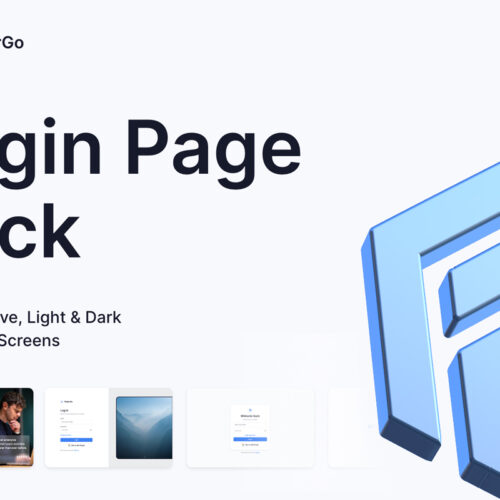 10-in-1 Responsive Login Page Pack – Dark/Light Mode Options for Web, iOS, Android Onboarding, and Google Sign In – Ideal for Custom Template or Component Creation