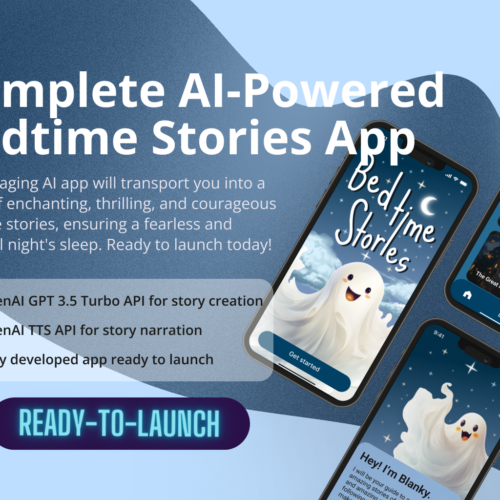 Experience Magic with our Fully Developed AI-Powered Bedtime Stories App: A Kids-friendly, Minimalistic, Clean Design for iOS & Android