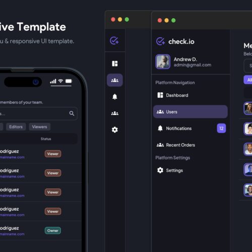 Expandable Sidebar Menu in Responsive Application Template: A Cross-Platform Solution for Android, iOS & Web with Collapsible Navigation Features