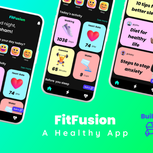 FitFusion: Revolutionizing Health and Fitness – A Comprehensive Wellness App for Android, iOS & Web with Engaging UI/UX Design