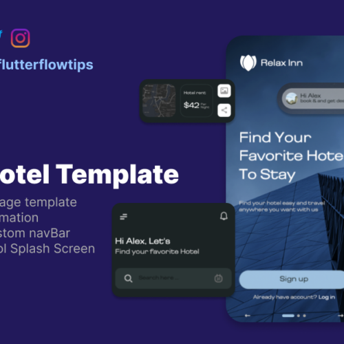 Revolutionizing Hospitality: Hotel UI/UX Design for iOS & Android – Custom Navbar Animation & Template