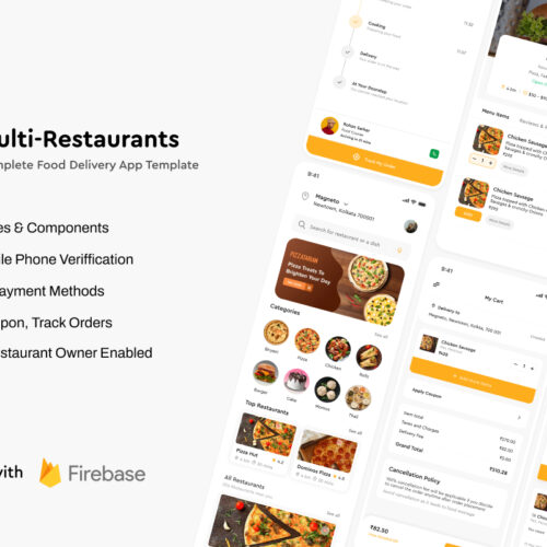 Experience Seamless Food Delivery with Our Sample_App: An iOS & Android Compatible App Integrated with Firebase ✅