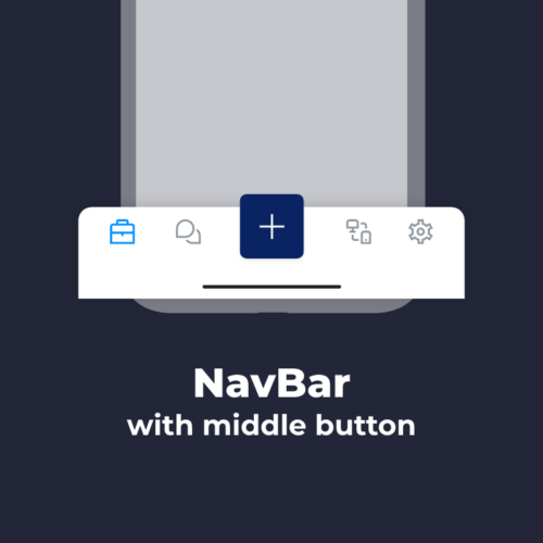 Customize Your NavBar: Android & iOS Compatible Template with Transparent Middle Button Component