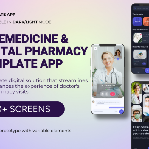 Revolutionize Healthcare with our Telemedicine & Digital Pharmacy App Template: An Innovative Solution for iOS, Android, and Web Apps in Healthtech and Ecommerce