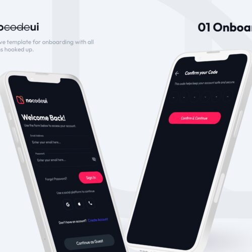 Modern Onboarding UI Template: A Responsive Design Skeleton for Web, iOS, and Android – 01 Onboarding