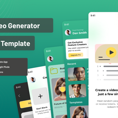 Customizable Video Generator Template App: A Comprehensive Solution for Android & iOS – UI/UX Design, Mobile App Development, Digital Creation & Video Editing with Flutter Template