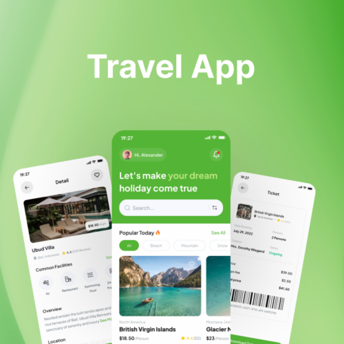 Unleash Endless Adventures with Suntrip Travel: A Comprehensive Travel Companion & Flutterflow UI KIT for App Development – Bookings, User Chat, Destination Wishlist, and More for Android & iOS