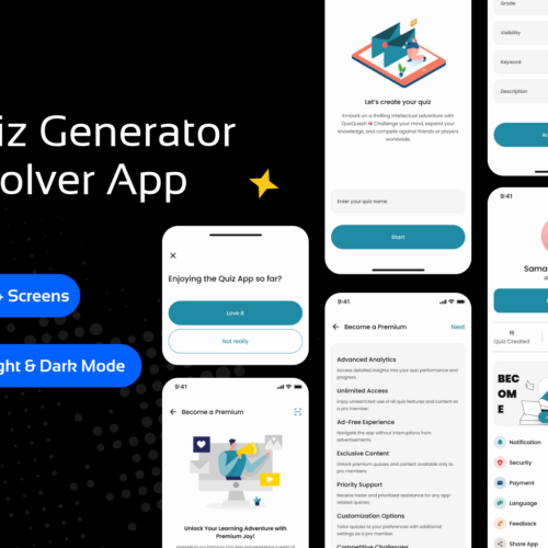 AI-Powered Quiz Generator & Solver: An Interactive Learning & Knowledge Assessment Template App for Android & iOS