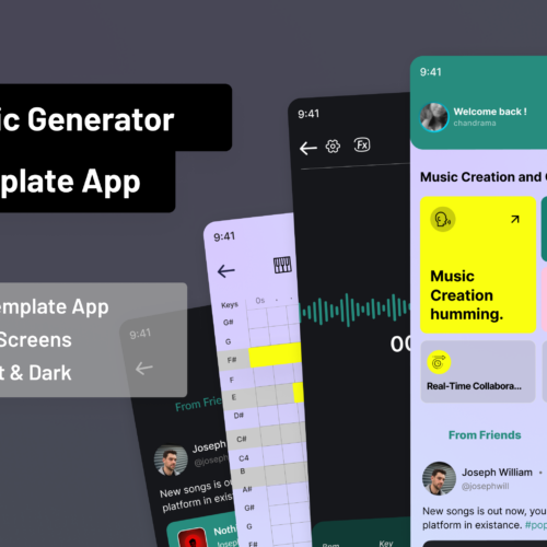 AI-Powered Music Generator Template App: Your Ultimate Beat Maker and Music Creation Tool for iOS and Android