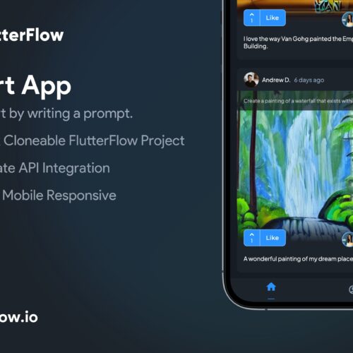 Revolutionize your Social Media with AI Art: Unveiling the FlutterFlow x Replicate App for iOS, Android & Web