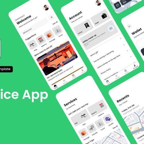 Ultimate Lift Ride Service: App Template for iOS & Android – Seamless Car Rides, Driving Maps, & Ride Service Features