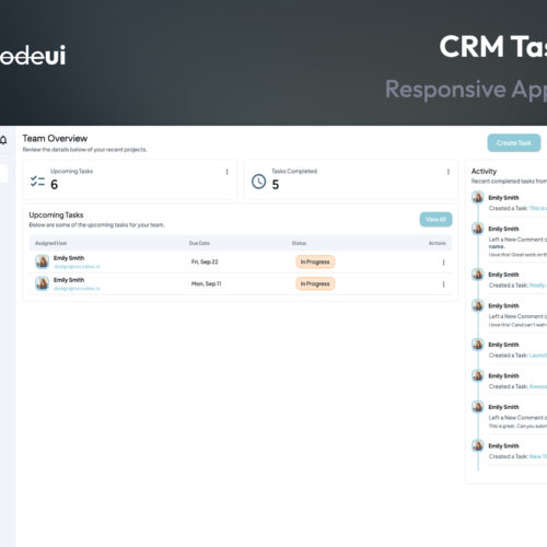 Revolutionize Your Workflow with CRM Task: A Responsive Application for Web, Android, & iOS – Dashboard & Task App Integrated