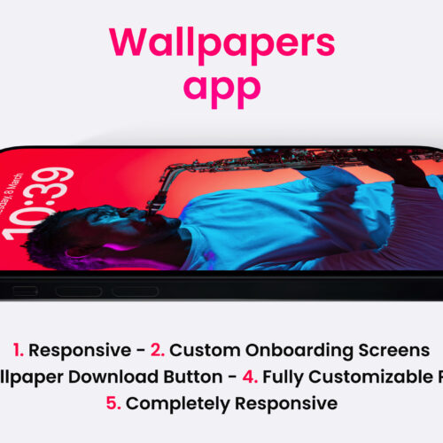 Simple & User-Friendly Wallpapers App Template: Download Exclusive Themes & Designs for iOS & Android