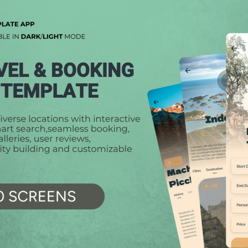 Experience Seamless Travel & Booking with Our Social Network UI App Template – Optimized for iOS & Android – Modern Animation & Clean Design