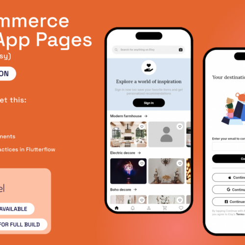 Unleash Your Online Store’s Potential with our B2C E-commerce UI Kit – A Customizable App Template Inspired by Etsy for Android & iOS