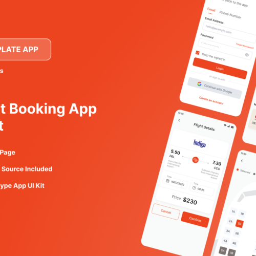 Travel Simplified: Flight Booking App UI Kit for Android & iOS – Ultimate Template for Travel Apps