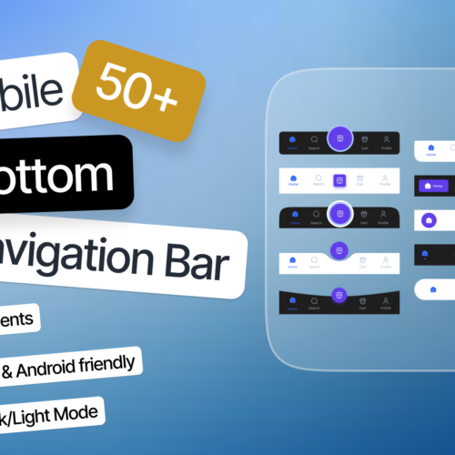 50 Custom NavBars: Ultimate UI Kit for Web, Android, and iOS Design – Elevate Your App with Sample Template Components