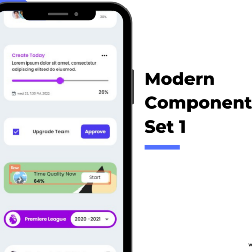 Modern Components Set 1: Transforming Sports Dashboards Across Android, iOS, and Web Platforms with Cutting-Edge Templates and Custom Code